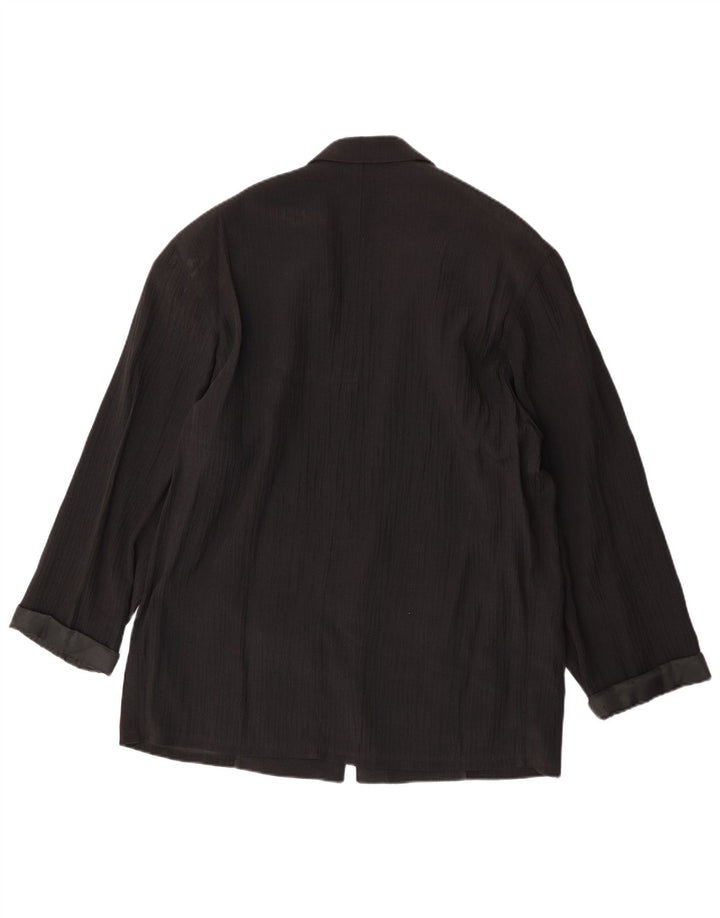 Vintage Herren 1 Knopf Blazer Jacke UK 40 Large Schwarz