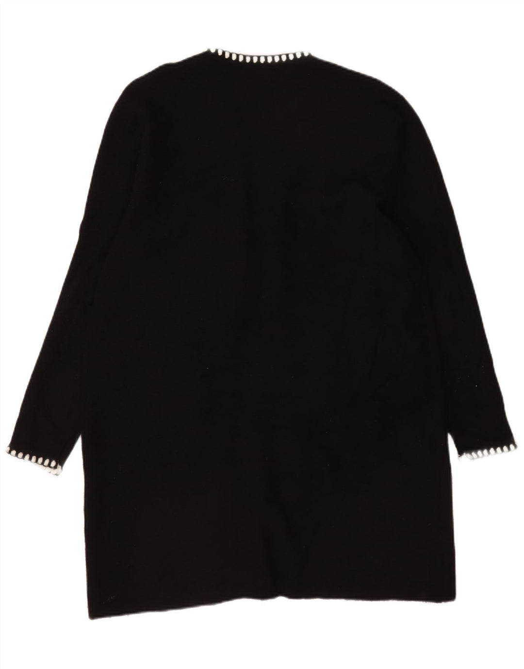 Zara Damen Longline Open Cardigan Pullover UK 14 Mittelschwarze Viskose