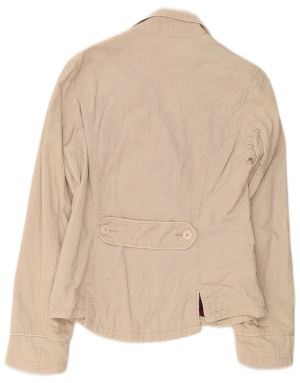 Replay Damen-Blazer aus Cord mit 3 Knöpfen, UK 14, Größe L, Beige, Baumwolle