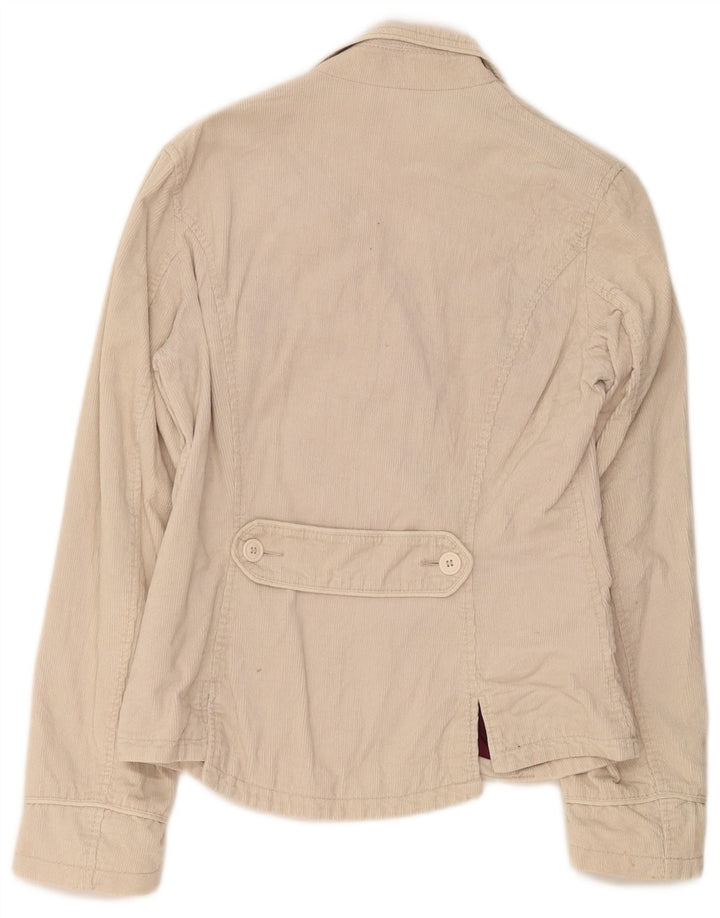 Replay Damen-Blazer aus Cord mit 3 Knöpfen, UK 14, Größe L, Beige, Baumwolle