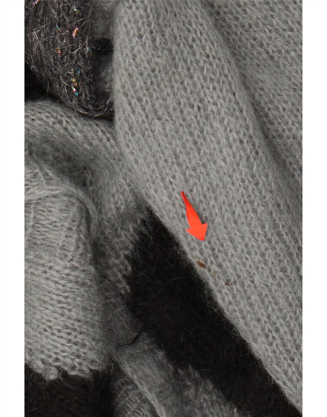 VINTAGE Damen-Cardigan-Pullover UK 20 2XL Grauer Farbblock