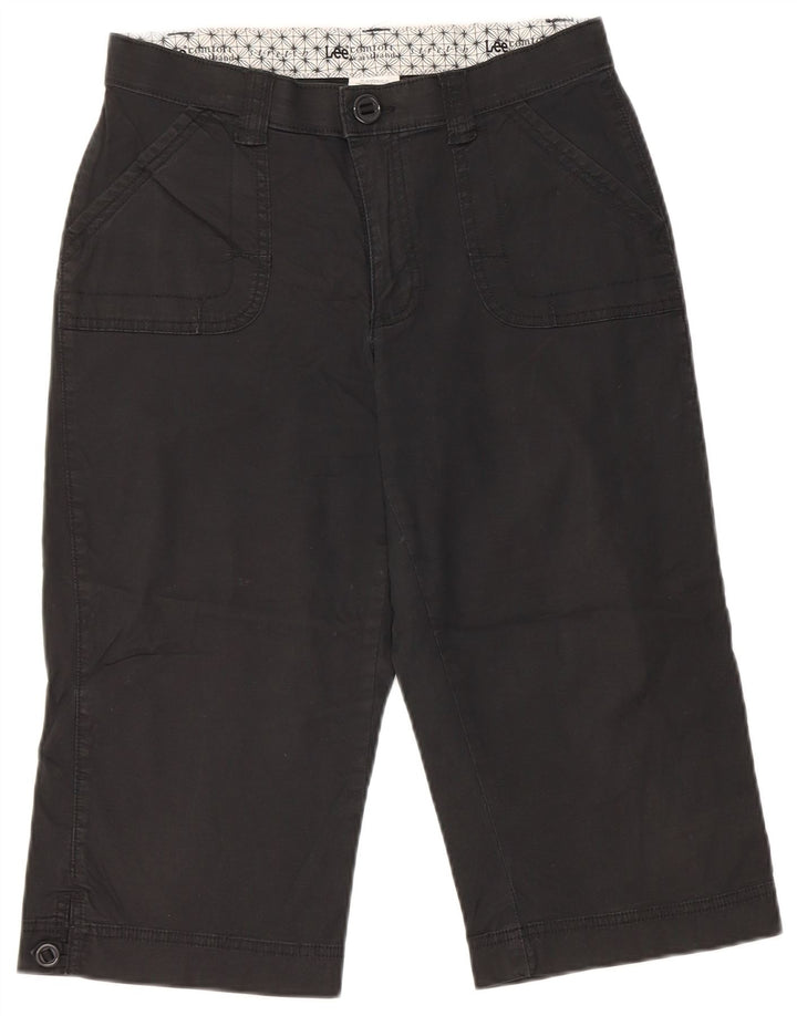 Lee Damen Bermudashorts US 6 Medium W28 Schwarze Baumwolle