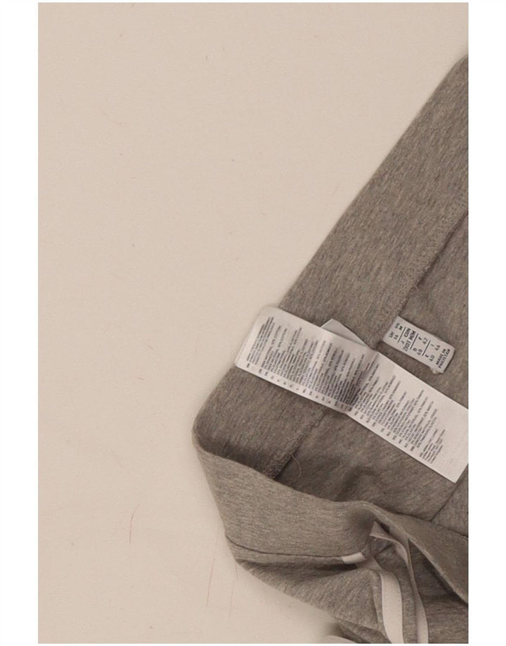 Adidas Damen Leggings UK 14 Mittelgrau gefleckte Baumwolle