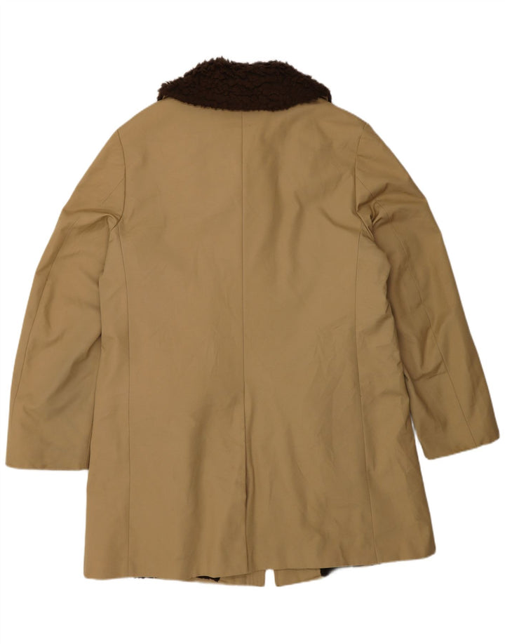 Vintage Herren Sherpa Mantel IT 50 Medium Beige