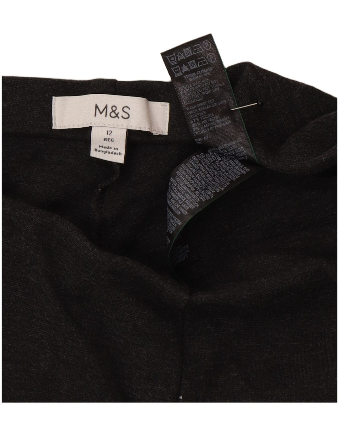 Marks & Spencer Damen Leggings UK 12 Mittelgraue Viskose