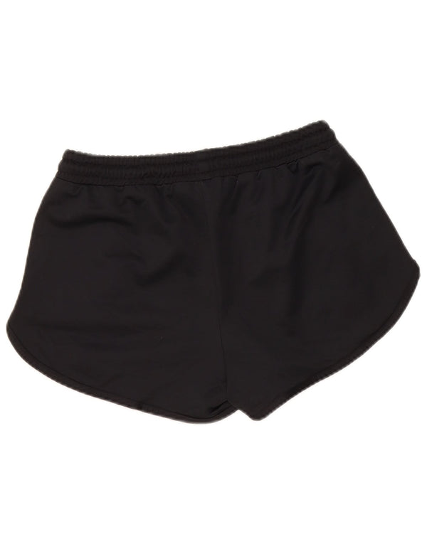 Ellesse Womens Graphic Sport Shorts UK 8 Small Schwarz Polyester