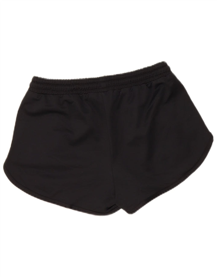 Ellesse Womens Graphic Sport Shorts UK 8 Small Schwarz Polyester