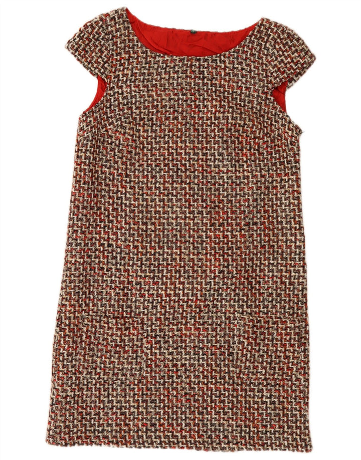 Benetton Damen-Etuikleid, Gr. 44, groß, mehrfarbig, kariert, Acryl