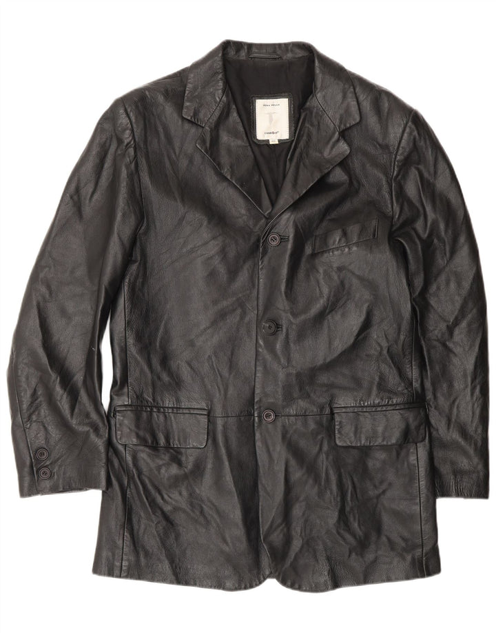 Conbipel Herren Ledermantel IT 46 Kleines schwarzes Leder