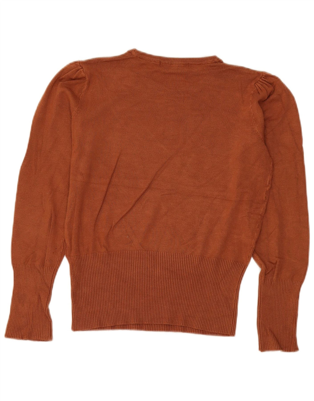 Marks & Spencer Damen Crop Crew Neck Pullover Pullover UK 8 Small Braun