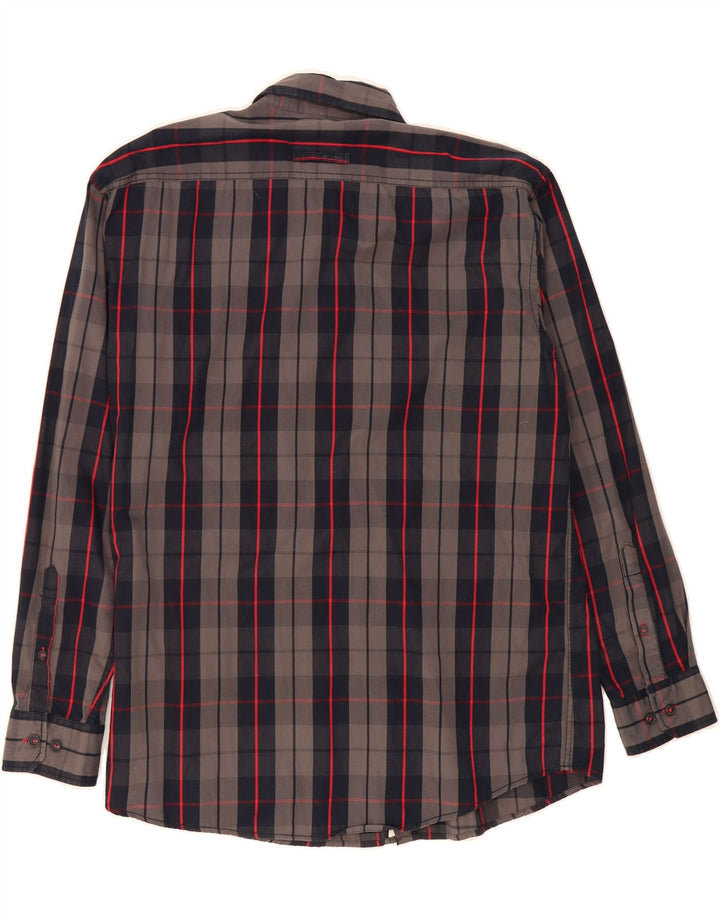 CAMEL ACTIVE Mens Regular Fit Shirt XL Grey Check Cotton Vintage Camel Active and Second-Hand Camel Active from Messina Hembry 