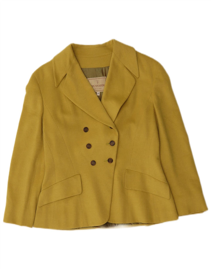 Trussardi Damen Blazerjacke mit 3/4-Ärmeln IT 42 Mittelgelb