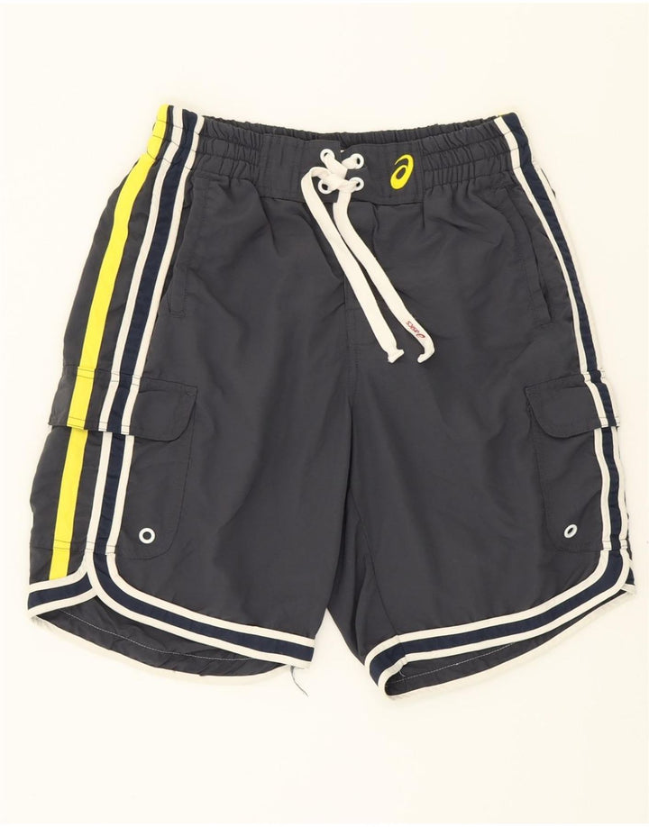 ASICS Boys Swimming Shorts 15-16 Years XL Grey Polyamide Vintage Asics and Second-Hand Asics from Messina Hembry 