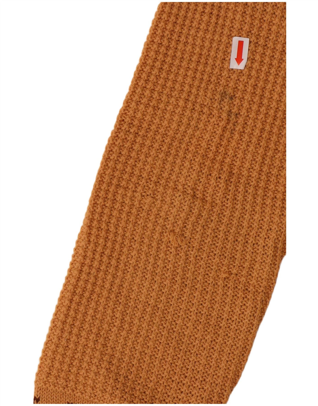 VINTAGE Damen V-Ausschnitt Pullover Pullover UK 10 Small Brown Geometrisch