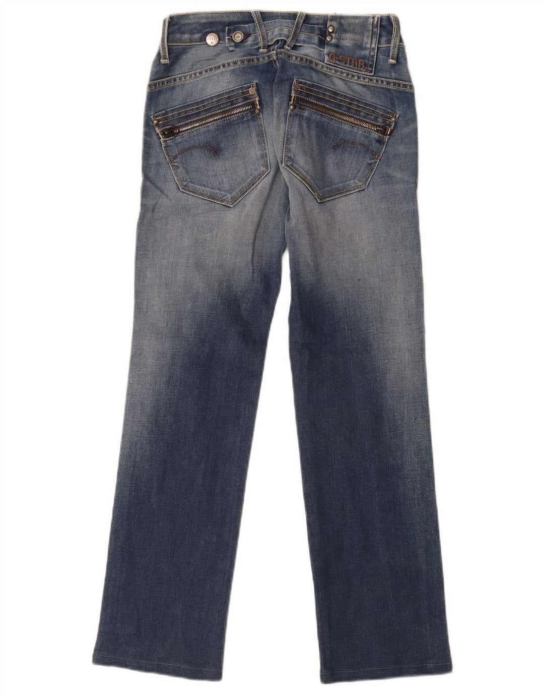 G-Star Damen Straight Jeans W24 L28 Blaue Baumwolle