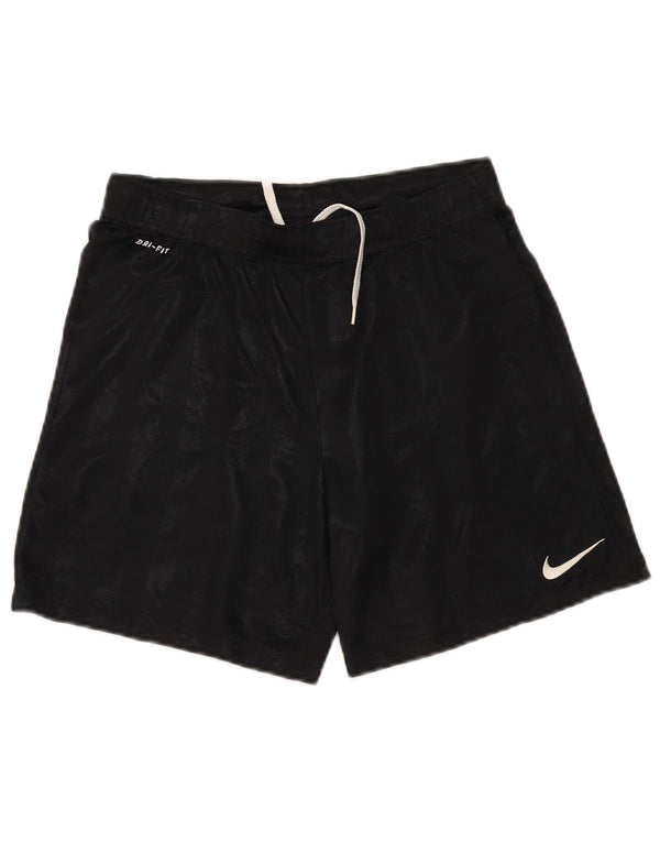 Nike Dri Fit Sportshorts für Jungen, 12–13 Jahre, groß, schwarz gestreift, Polyester