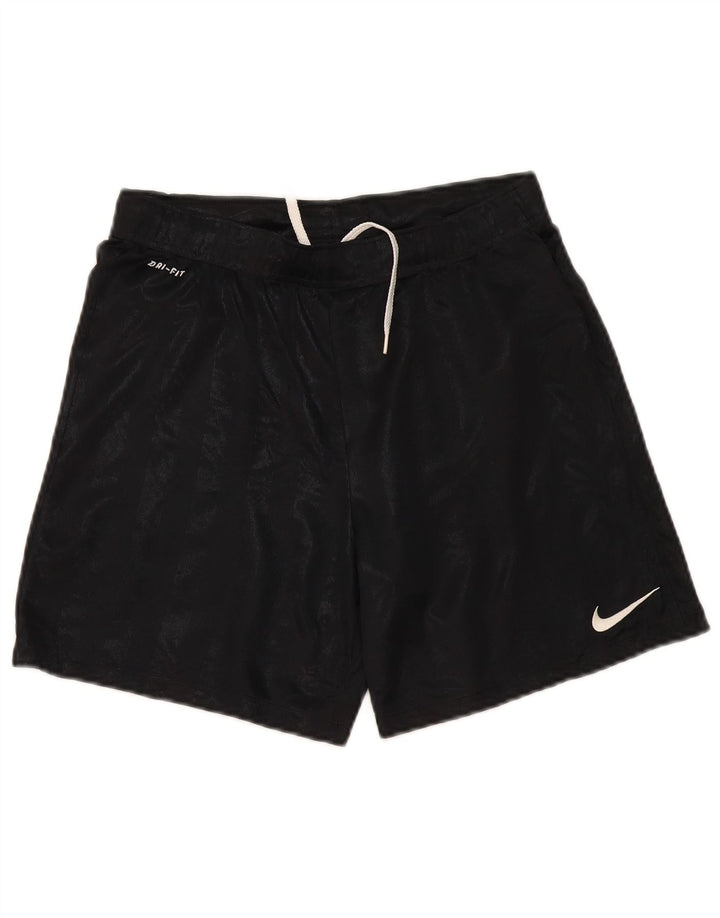 Nike Dri Fit Sportshorts für Jungen, 12–13 Jahre, groß, schwarz gestreift, Polyester