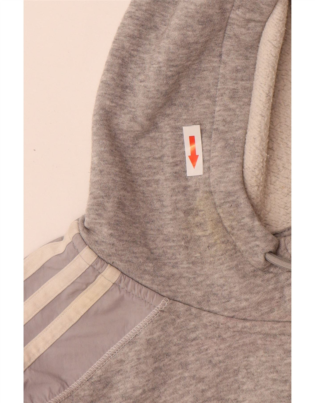 Adidas Herren-Kapuzenpullover mit Reißverschluss, groß, graue Baumwolle