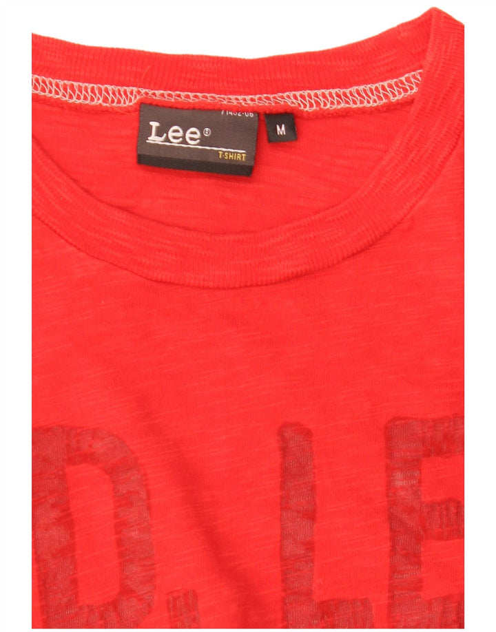 LEE Herren Grafik-T-Shirt-Oberteil Mittelrot