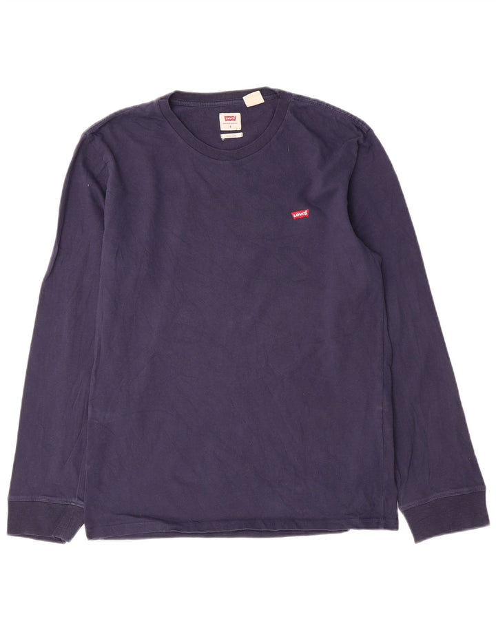 Levi's Herren-Oberteil mit Standard-Passform, langärmlig, klein, marineblau, Baumwolle