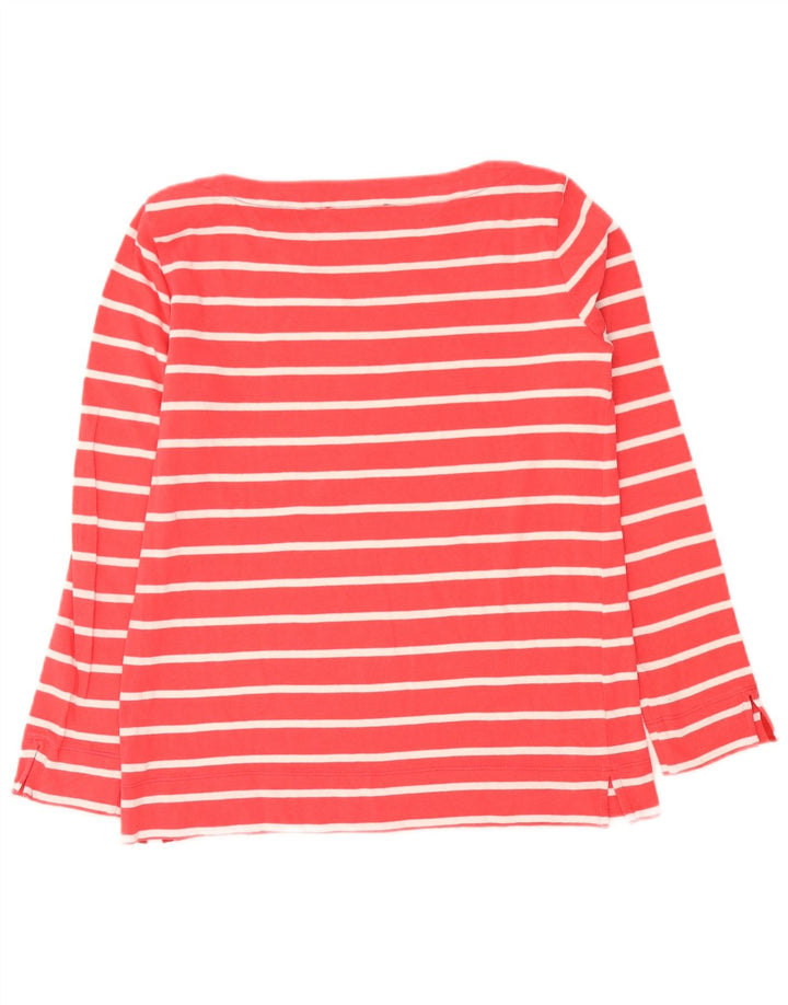Max & Co. Damen Top Langarm UK 14 Large Rosa gestreift