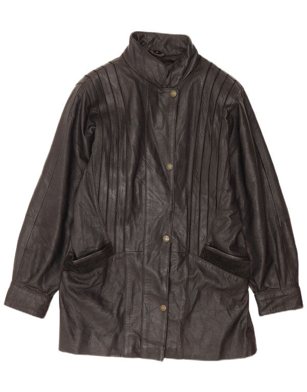 Skinz Damen Lederjacke UK 14 Großes schwarzes Leder