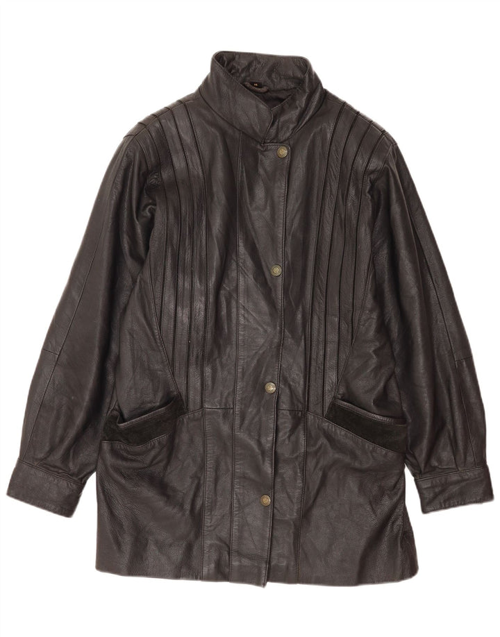 Skinz Damen Lederjacke UK 14 Großes schwarzes Leder