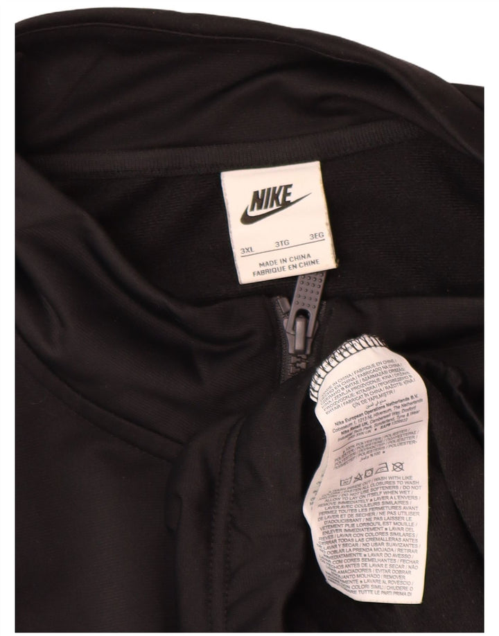 Nike Herren-Sweatshirt mit Reißverschluss am Hals, 3XL, schwarzes Polyester