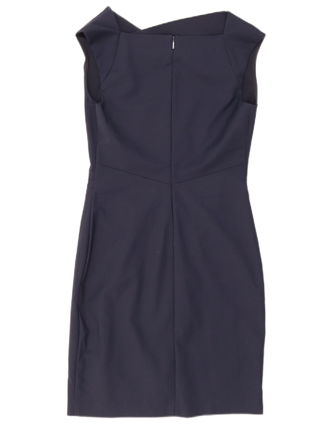 Armani Exchange Damen Ärmelloses Etuikleid US 8 Medium Marineblau Baumwolle