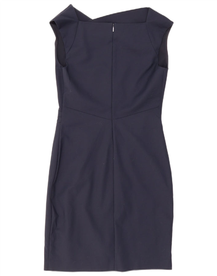 Armani Exchange Damen Ärmelloses Etuikleid US 8 Medium Marineblau Baumwolle