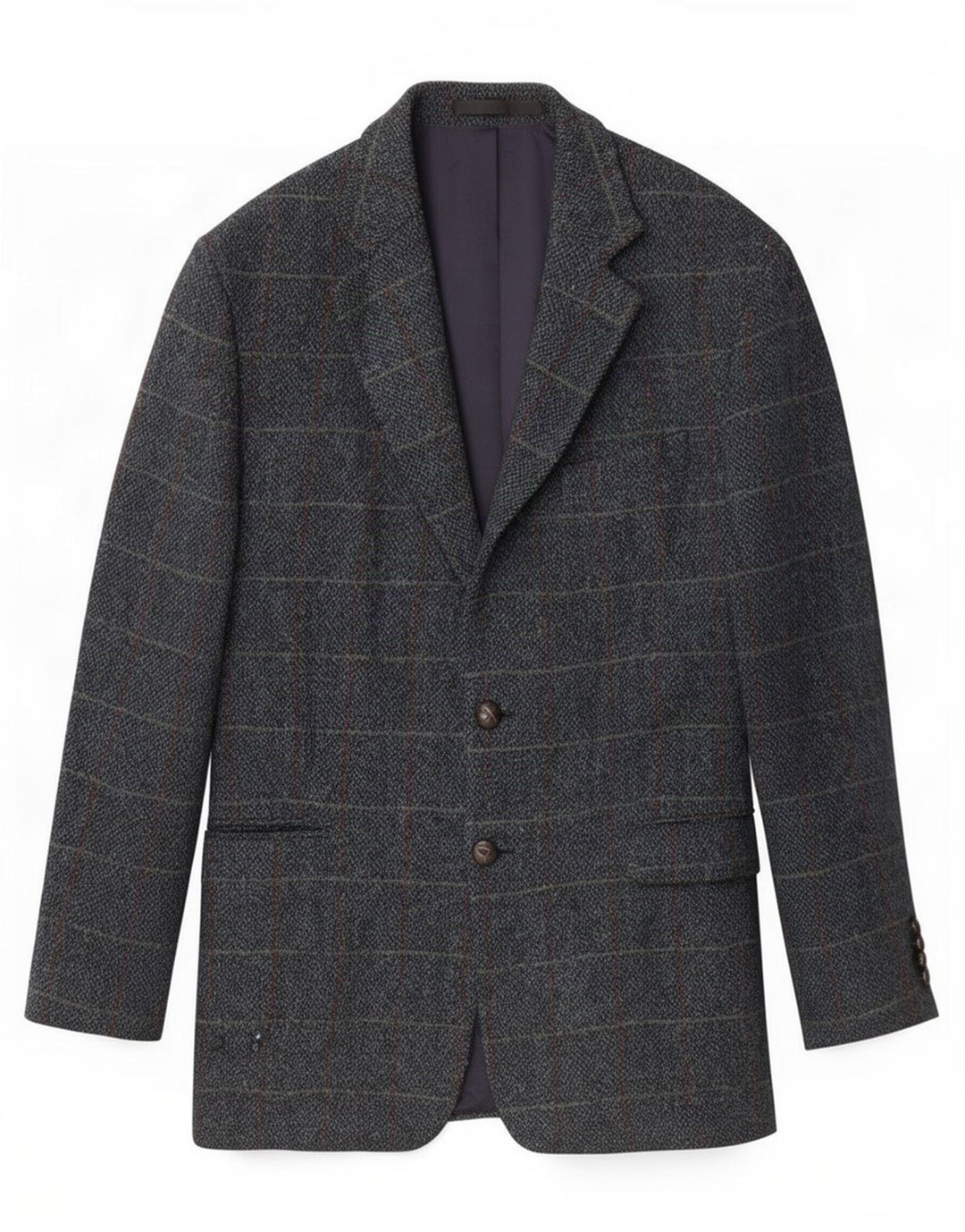 Marks & Spencer Herren-Blazer aus Harris-Tweed, Gr. 42, groß, blau kariert