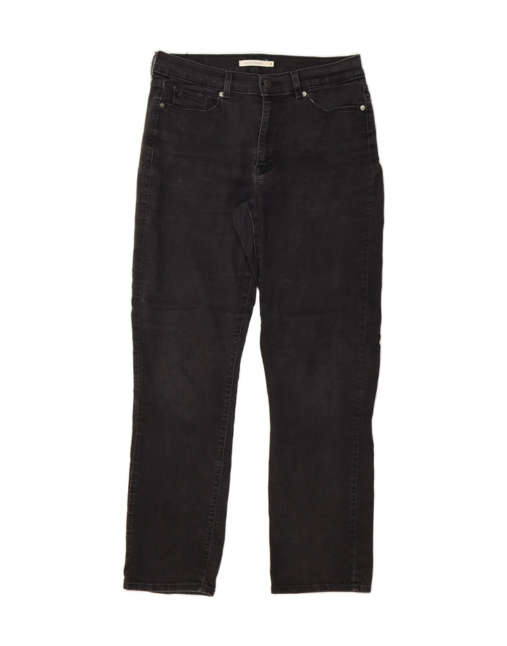 LEVI'S Womens Classic Fit Straight Jeans US 8 Medium W29 L30 Black Cotton Vintage Levi's and Second-Hand Levi's from Messina Hembry 