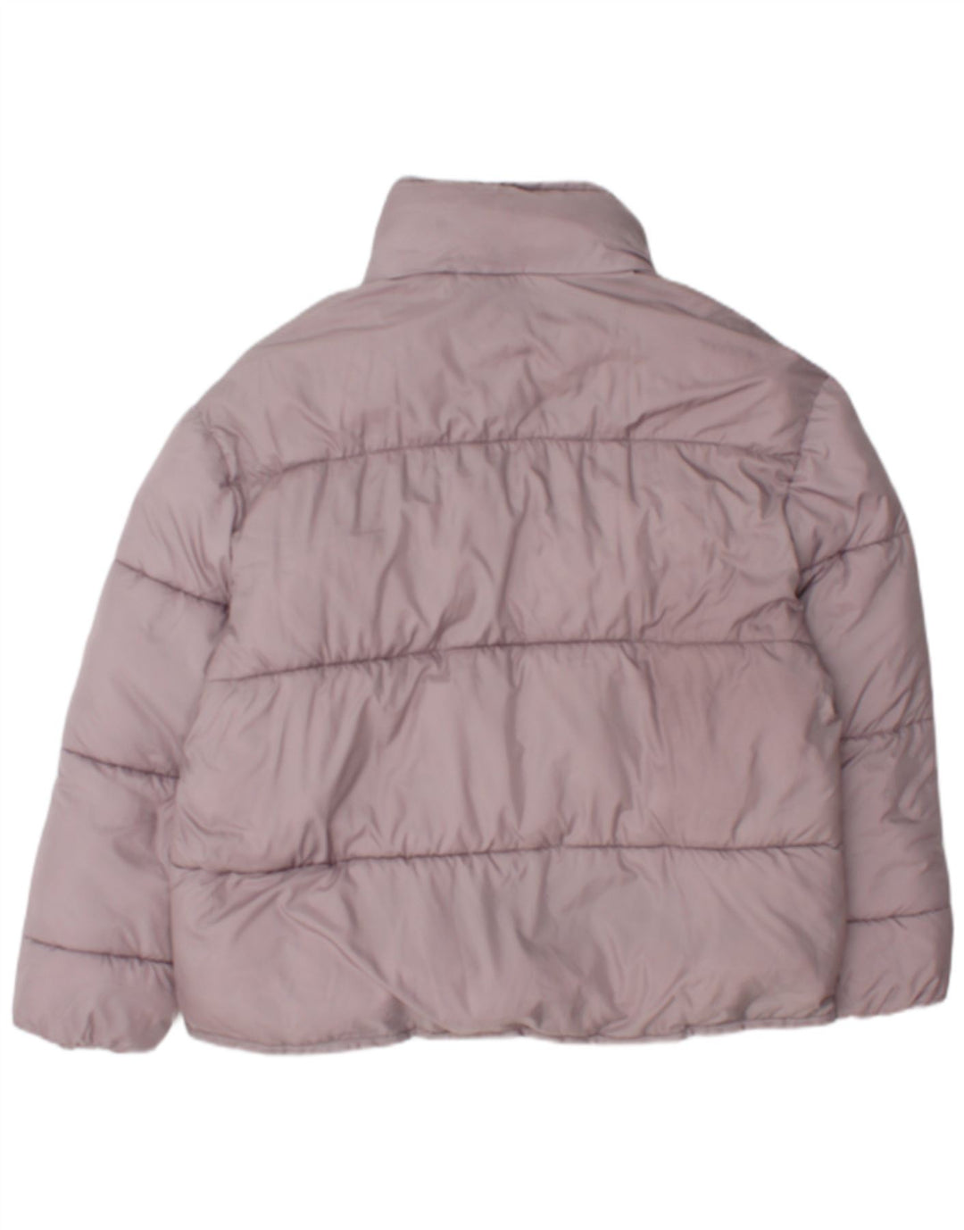 Zara Damen Wattierte Jacke UK 14 Mittelrosa Polyester