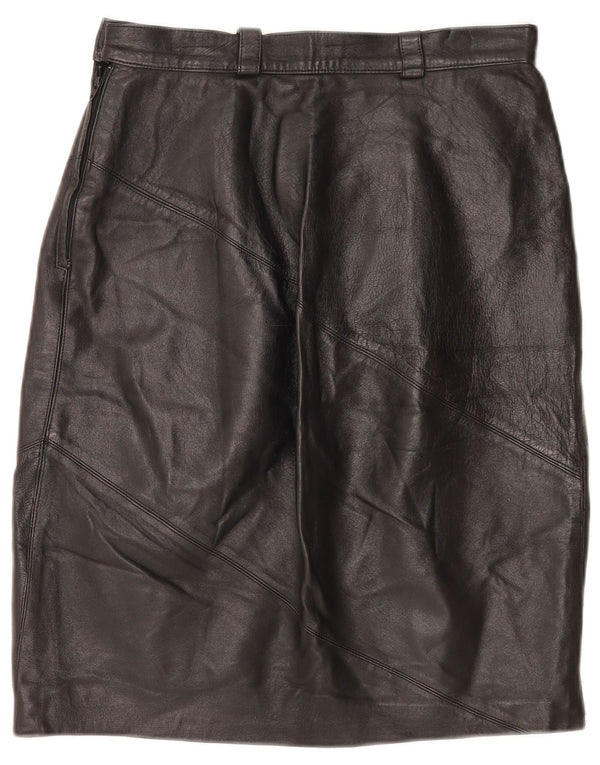 Compagnia Damen Lederrock IT 44 Medium W28 Schwarz