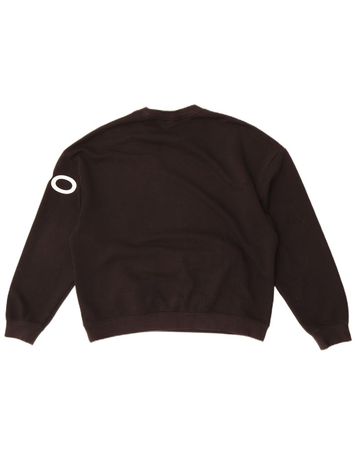 Nike Womens Graphic Oversized Sweatshirt Pullover UK 10 Small Schwarz Baumwolle