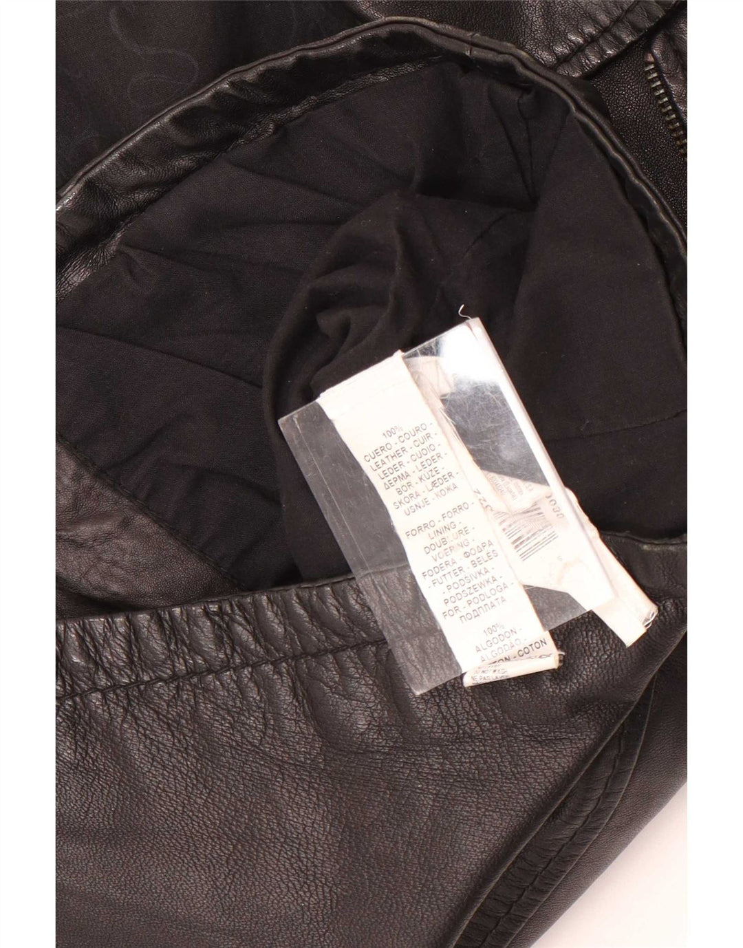 Vintage Damen Crop Leder Bikerjacke UK 10 Kleines schwarzes Leder