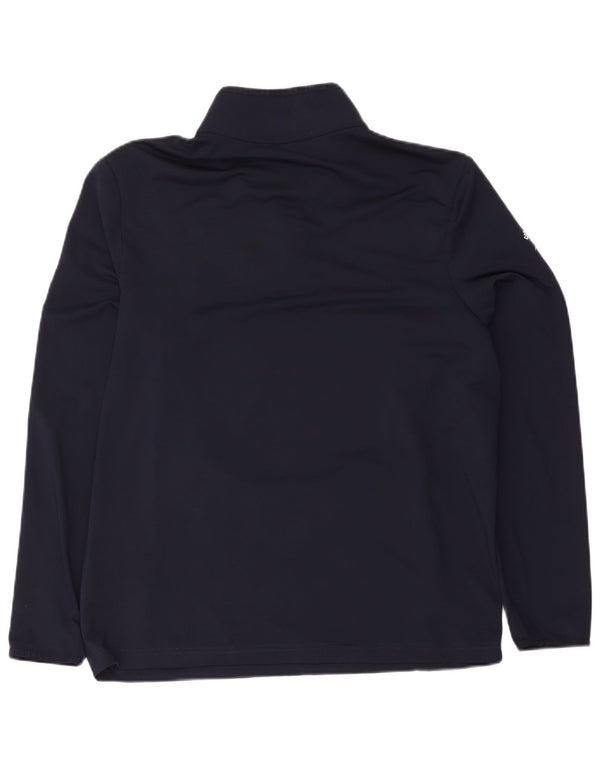 Lacoste Herren-Pullover-Trainingsanzugoberteil mit Reißverschluss, Größe 6 XL, marineblaues Polyester