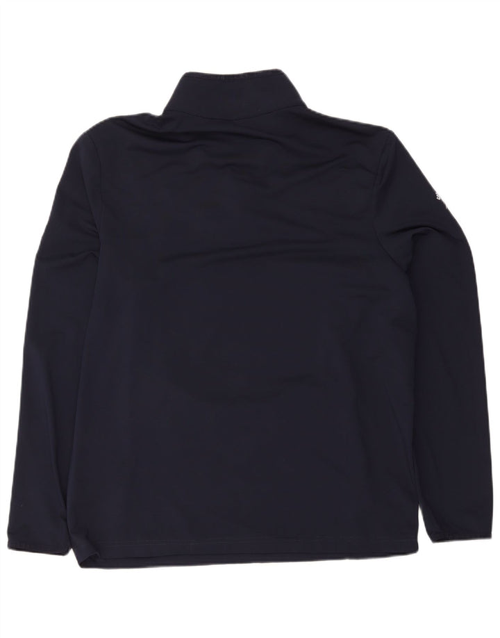 Lacoste Herren-Pullover-Trainingsanzugoberteil mit Reißverschluss, Größe 6 XL, marineblaues Polyester