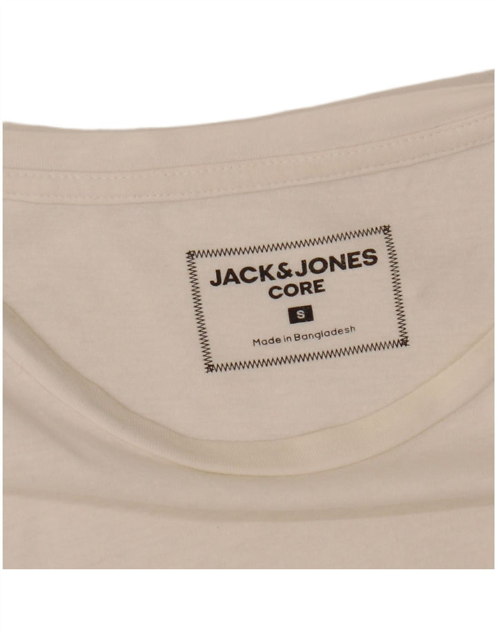 JACK & JONES Herren Core Graphic T-Shirt Top Small Weiß