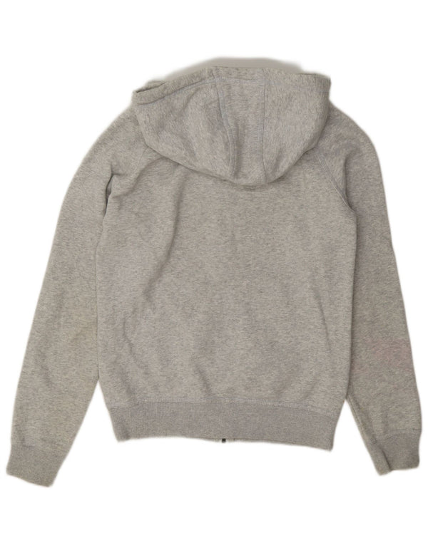 Adidas Womens Graphic Oversized Zip Hoodie Sweater UK 8 Small Grau meliert