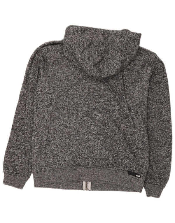VANS Damen-Kapuzenpullover mit Reißverschluss, Gr. 10, Größe S, grau gefleckte Baumwolle