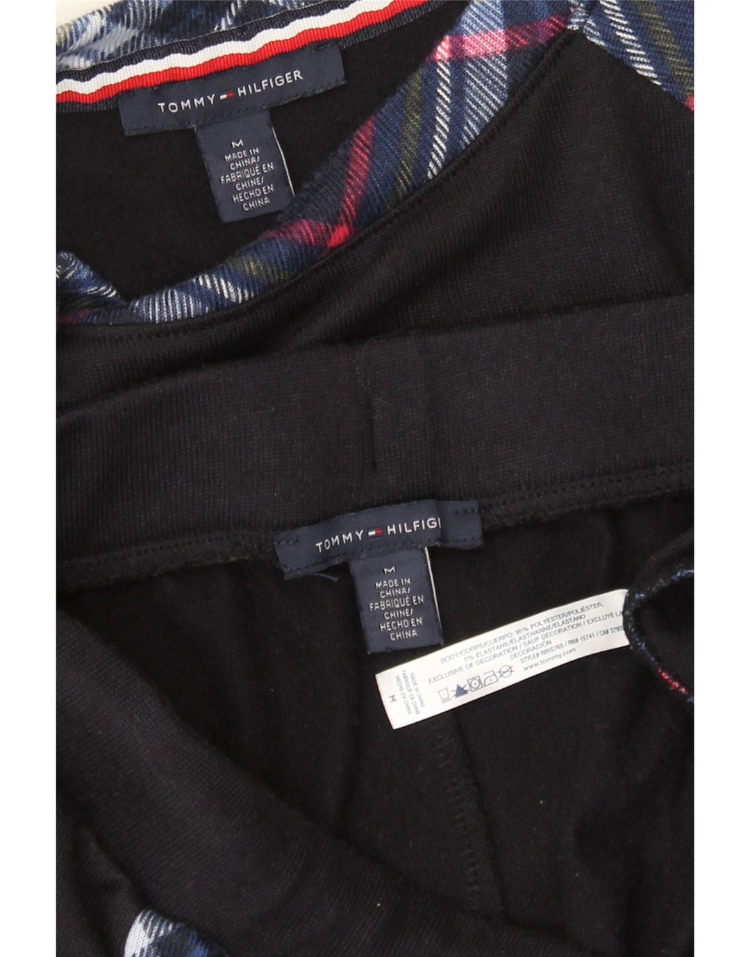 Tommy Hilfiger Damen-Trainingsanzug mit Grafik, Gr. 14, mittelblau, kariert