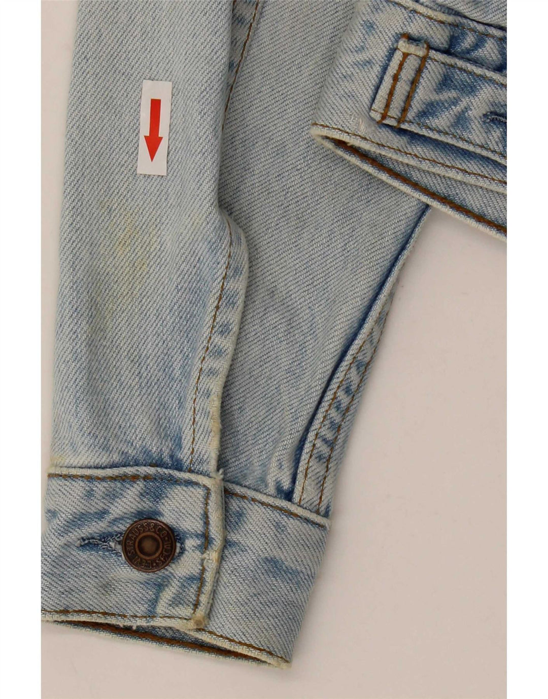 Levi's Damen Crop Denim Jacke UK 10 Small Blaue Baumwolle