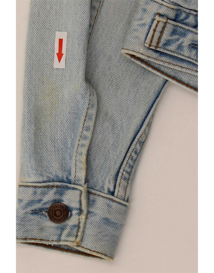 Levi's Damen Crop Denim Jacke UK 10 Small Blaue Baumwolle