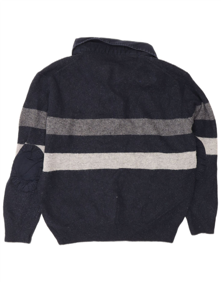 Marks & Spencer Herren-Pullover „Harbor“ mit Polokragen, Blau, Größe L, Marineblau