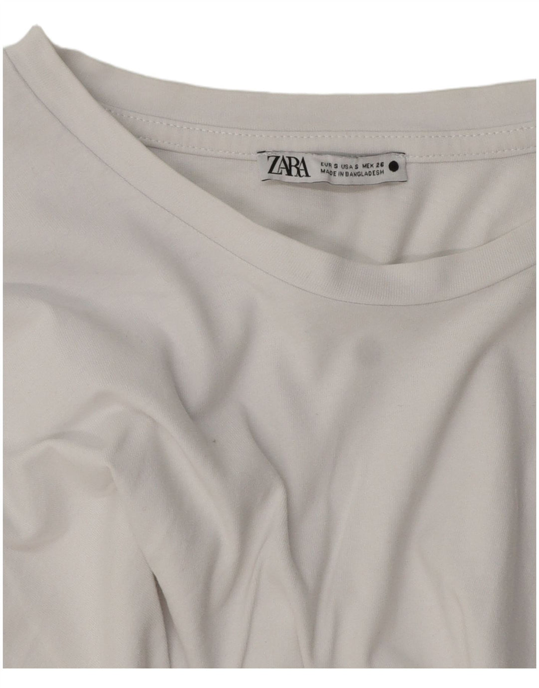 Zara Damen Übergroßes T-Shirt Top UK 10 Small Weiß