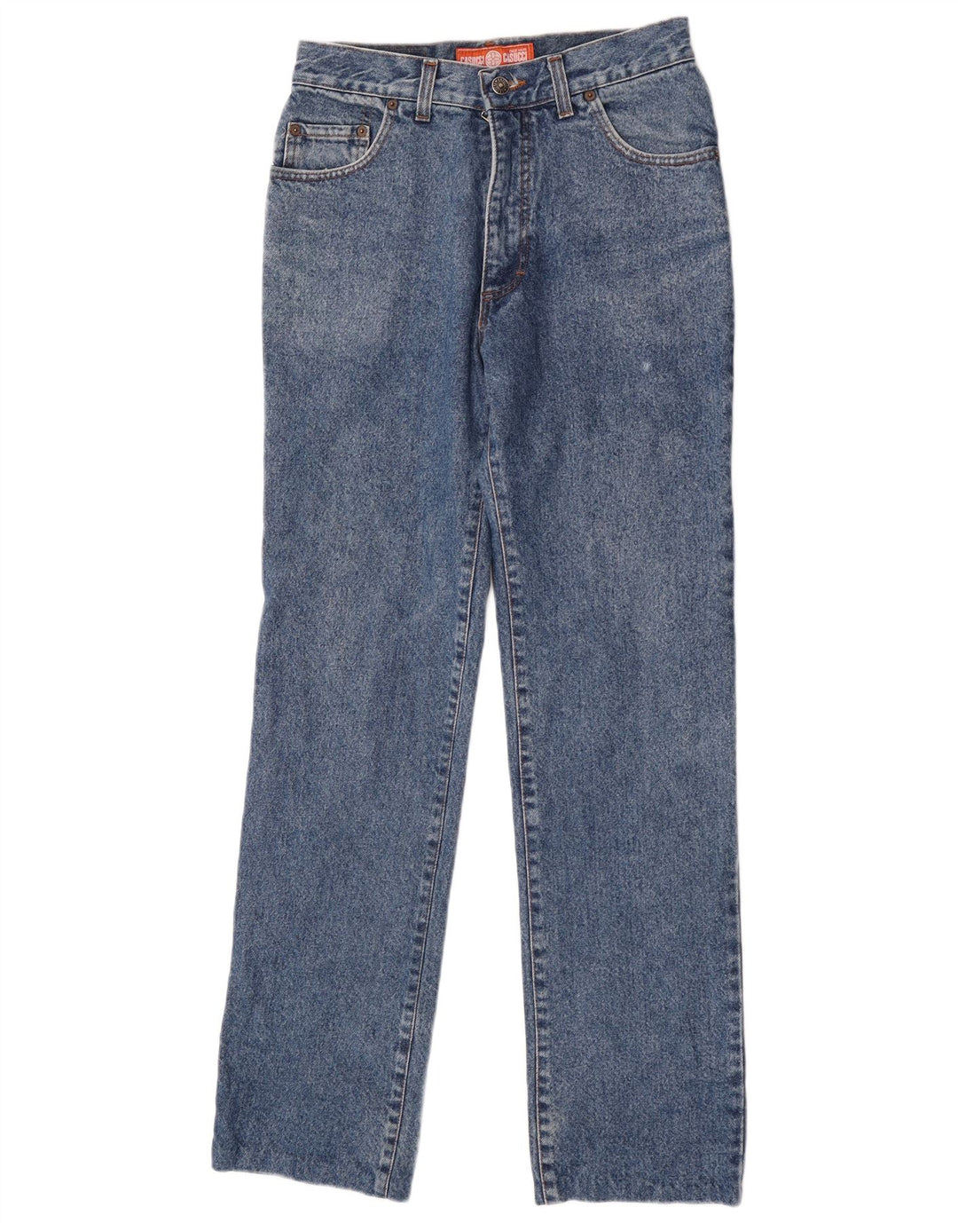 Casucci Damen-Jeans mit hoher Taille, W31, L32, blaue Baumwolle
