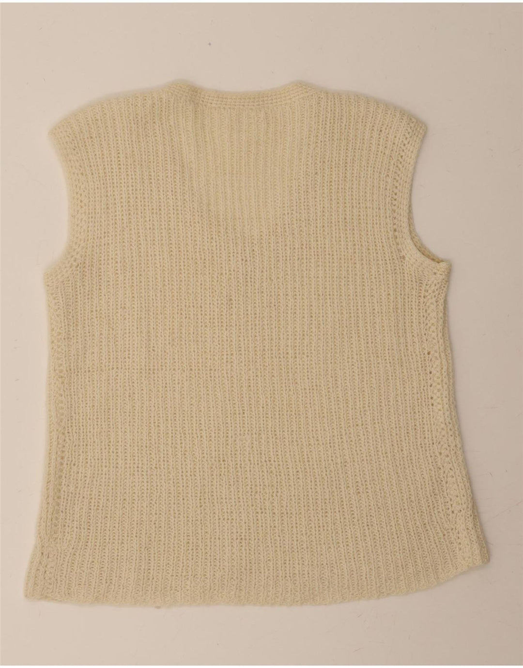 VINTAGE Womens Vest Tank Top UK 16 Large Beige Vintage Vintage and Second-Hand Vintage from Messina Hembry 