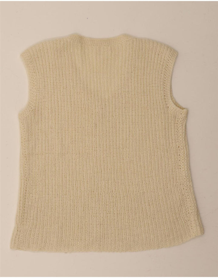 VINTAGE Womens Vest Tank Top UK 16 Large Beige Vintage Vintage and Second-Hand Vintage from Messina Hembry 