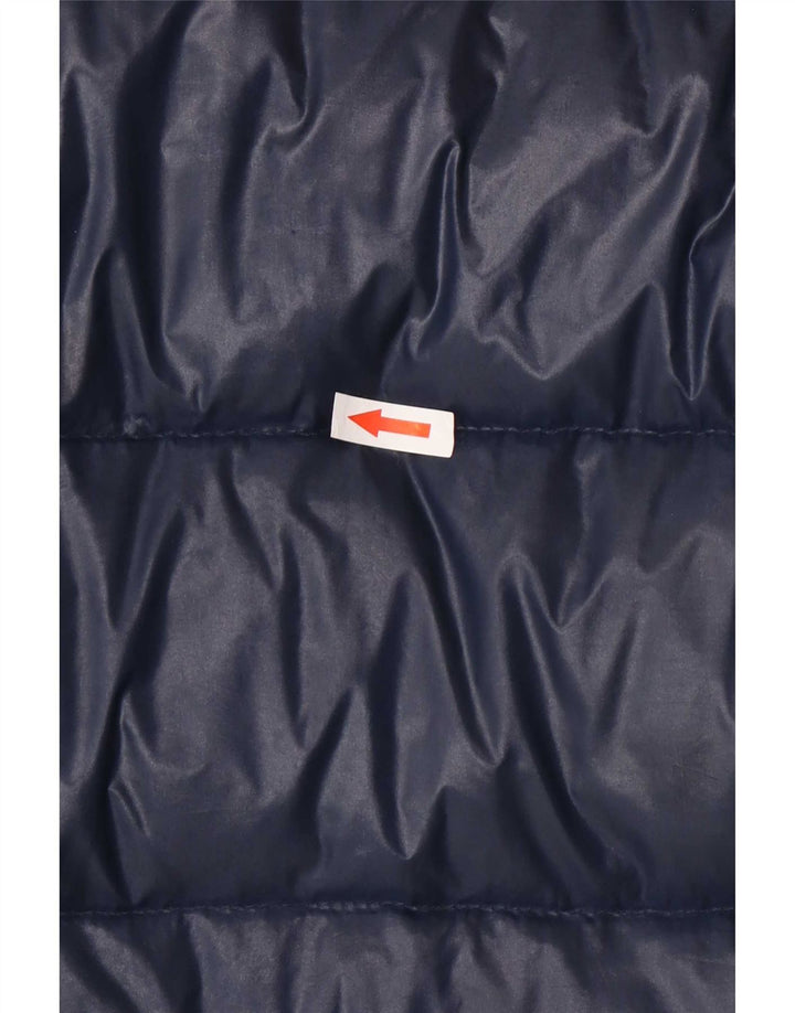 Benetton Wattierter Damenmantel mit Kapuze IT 42 Medium Navy Blue Polyamid